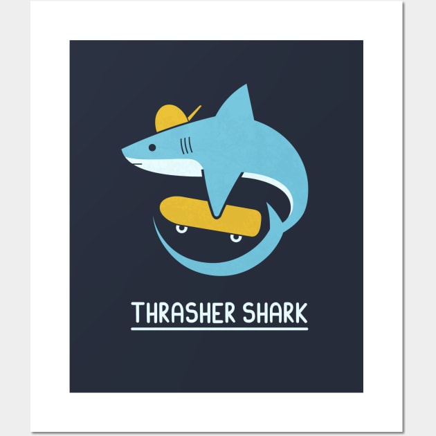 Thrasher Shark Wall Art by HandsOffMyDinosaur